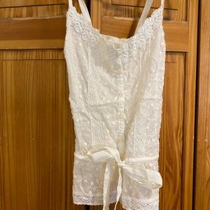 Hollister cream lace tank top